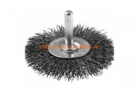 Щетка "ЭКСПЕРТ" дисковая для дрели, витая стальная проволока 0,3мм, 50мм Зубр 35198-050_z01