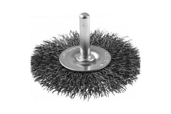Щетка "ЭКСПЕРТ" дисковая для дрели, витая стальная проволока 0,3мм, 50мм Зубр 35198-050_z01