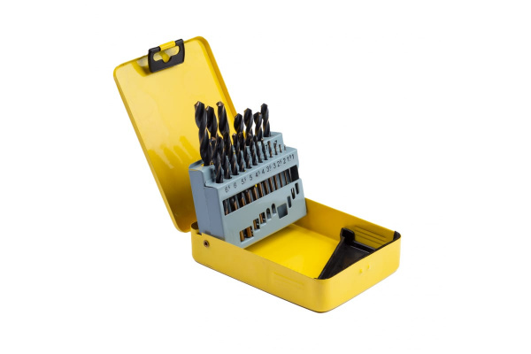 Набор сверл по металлу в металлической коробке (19 шт; 1-10 мм; шаг 0.5 мм; HSS-G) SDW TOOLS se00002