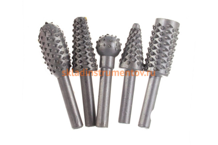 Набор шарошек по дереву 5 шт. MATRIX 70499