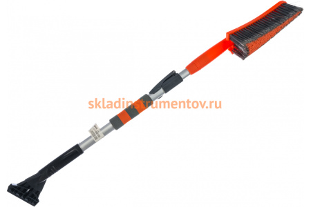 Щетка-сметка для снега со скребком, поворотная голова STELS 510 мм 55305