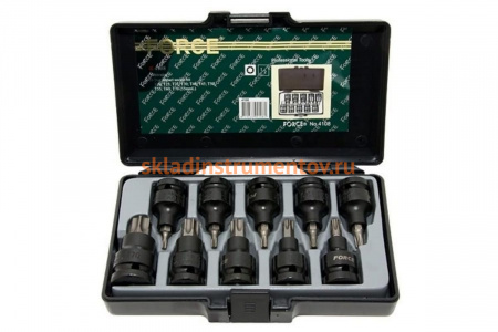 Набор ударных головок-бит TORX 1/2", 10 шт. FORCE 4108
