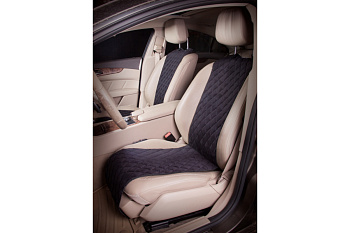 Накидки Airline Алькантара, передние 2 шт., черные ACS-F-01