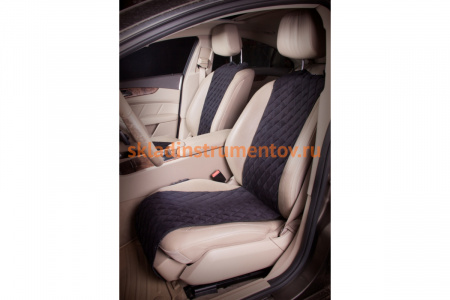 Накидки Airline Алькантара, передние 2 шт., черные ACS-F-01