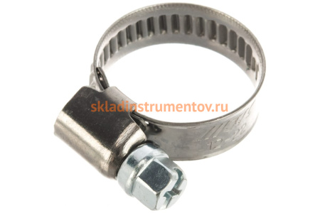 Червячный хомут 12-22мм, нержавеющая сталь JTC-ZN22