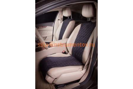 Накидки Airline Алькантара, передние 2 шт., черные ACS-F-01