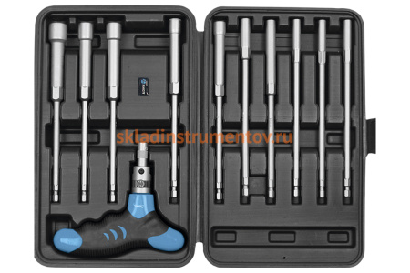 Трещоточная отвертка для бит с набором торцевых бит AIST 11 предметов 800210 00-00009518