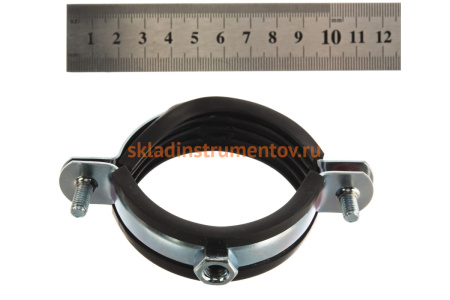 Трубный хомут с гайкой ЗУБР 2", 7штук, оцинкованный 37850-59-65