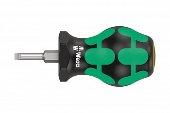 Короткая отвёртка для карбюраторов, шлицевая WERA 335 Stubby SL 5,5x1,0x24,5 мм WE-008842