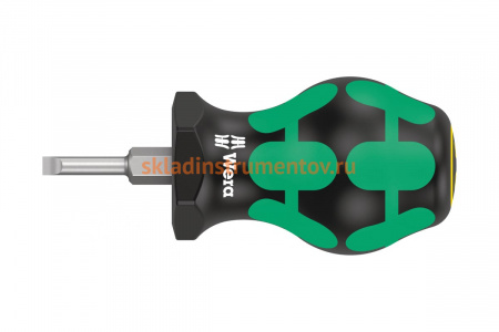 Короткая отвёртка для карбюраторов, шлицевая WERA 335 Stubby SL 5,5x1,0x24,5 мм WE-008842