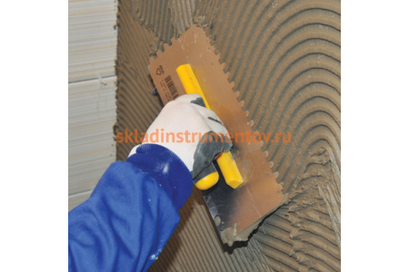 Зубчатая гладилка DEKOR HASSAN 120х300мм квадратный зуб 8х8мм 128