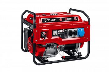 Бензиновый генератор с электростартером ЗУБР 7000 Вт СБ-7000Е