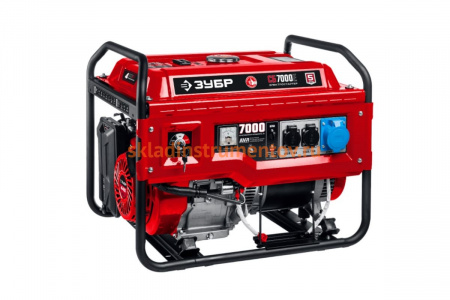 Бензиновый генератор с электростартером ЗУБР 7000 Вт СБ-7000Е