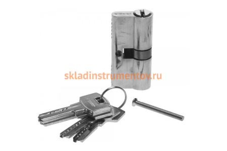 Цилиндровый механизм "ЭКСПЕРТ" Зубр повышенной защищенности, тип "ключ-ключ", цвет хром, 6-PIN, 60мм 52105-60-2