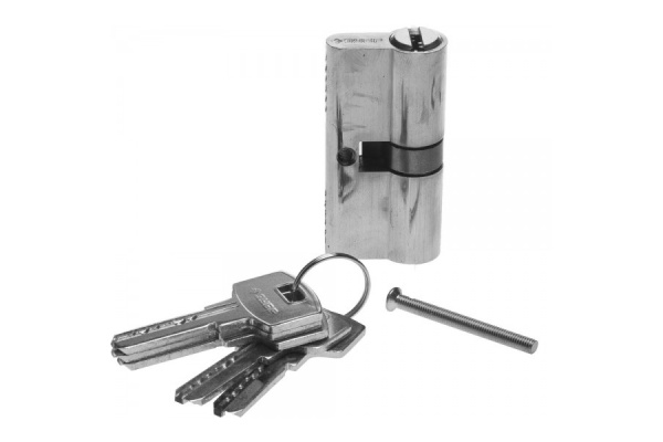 Цилиндровый механизм "ЭКСПЕРТ" Зубр повышенной защищенности, тип "ключ-ключ", цвет хром, 6-PIN, 60мм 52105-60-2