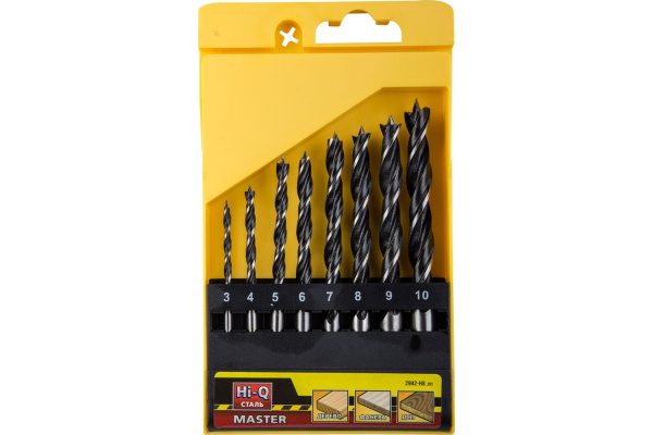 Набор сверл спиральных по дереву M-type Profesional (8 шт; 3-10 мм; HCS; М-образная заточка) Stayer 2942-H8_z02