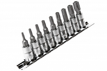 Набор 5-гранных насадок TORX 1/4", TS10H-TS50H, 9 шт. JTC 3303