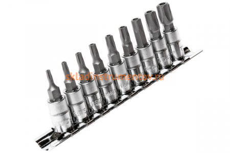 Набор 5-гранных насадок TORX 1/4", TS10H-TS50H, 9 шт. JTC 3303