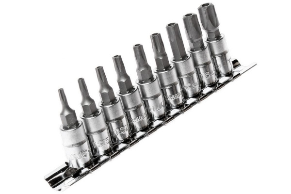 Набор 5-гранных насадок TORX 1/4", TS10H-TS50H, 9 шт. JTC 3303