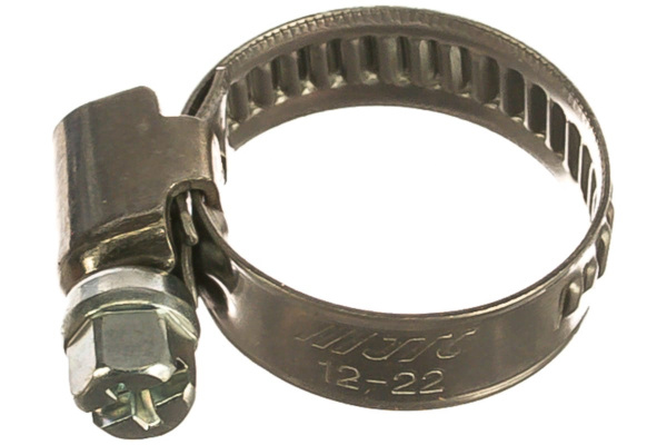 Червячный хомут 12-22мм, нержавеющая сталь JTC-ZN22