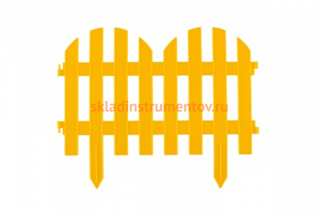 Декоративный забор "Романтика", 28x300 см, желтый PALISAD Россия 65023