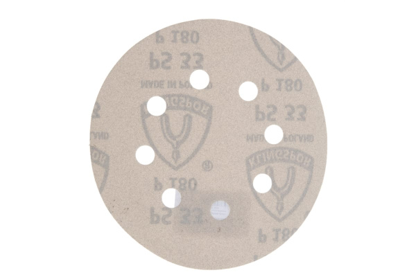 Круг шлифовальный на липучке для обработки красок, лаков и шпаклевок (125 мм; Р180; 8 отверстий) KLINGSPOR 147837