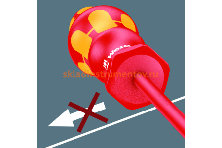 Отвёртка диэлектрическая Wera, VDE, SL 1.0х5.5х125 мм, WE-006120
