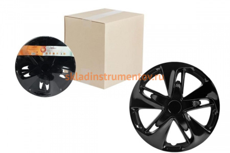 Колесные колпаки Airline 16" Супер Астра, черный глянец, 2 шт. AWCC-16-04