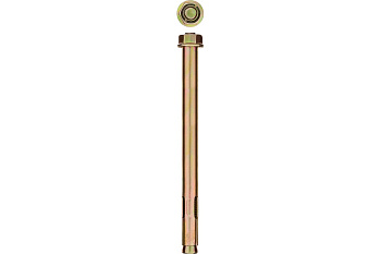 Анкерный болт с гайкой Зубр 12 x 129 мм, 10 шт, желтопассивированный, Профессионал 302342-12-129