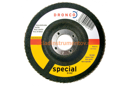 Диск абразивный лепестковый торцевой G-AZ K80 (125х22.23 мм) DRONCO 5212307