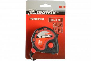 Рулетка 3 м х 16 мм Status 3 fixations MATRIX 31033