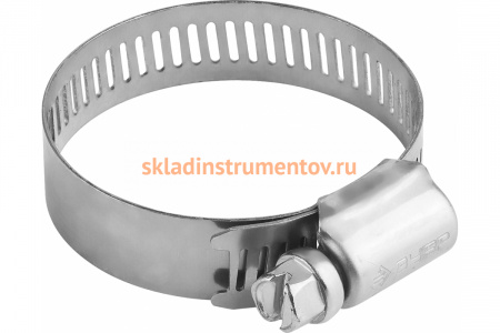 Хомуты Зубр ЭКСПЕРТ нерж. сталь просечная лента 12мм 29-47мм 4шт 37815-029-47-4