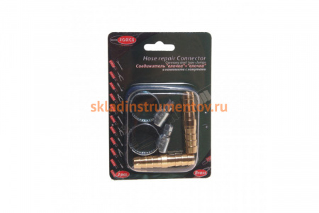 Соединитель елочка+елочка с хомутами (2 шт; 10x10 мм) ROCKFORCE RF-HRC06/06