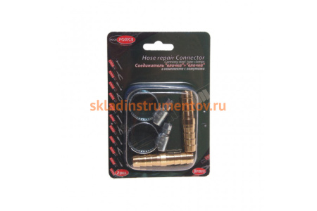 Соединитель елочка+елочка с хомутами (2 шт; 10x10 мм) ROCKFORCE RF-HRC06/06