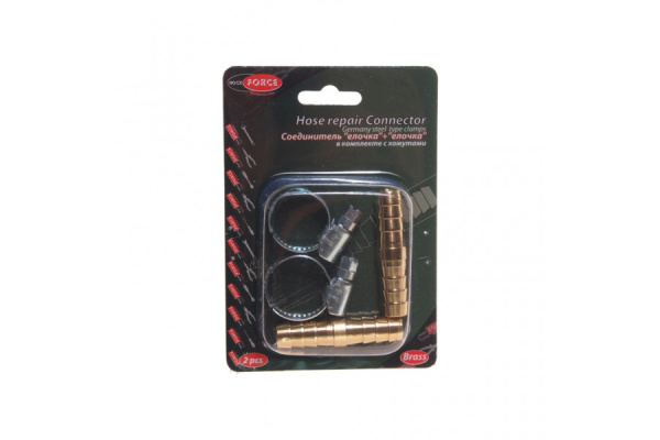 Соединитель елочка+елочка с хомутами (2 шт; 10x10 мм) ROCKFORCE RF-HRC06/06