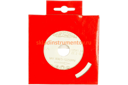 Диск алмазный сплошная кромка C/L по керамической плитке (125х22.2 мм) MESSER 01-21-125