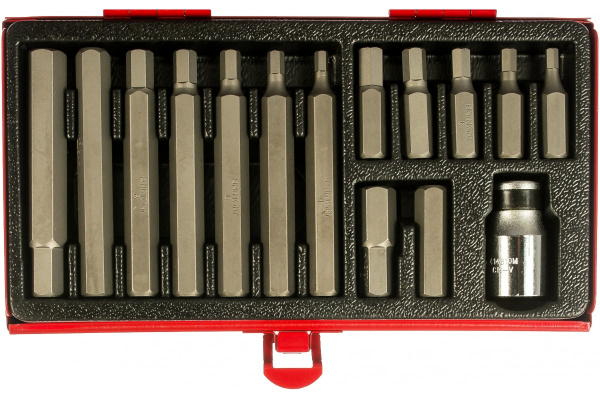 Набор вставок (бит) 10мм, HEX 4-12мм, 15шт KING TONY 1015MQ