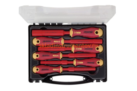 Набор диэлектрических отверток M-TECH Felo Ergonic в кейсе, 6 шт 41910636