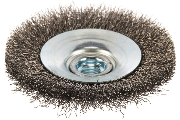 Щетка коническая с гофрированной нержавеющей проволокой Эксперт 535 (100 мм; М14*2 мм) Профоснастка 20804001