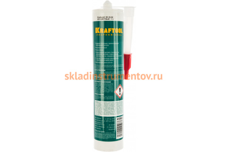 Силиконовый герметик KRAFTOOL KRAFTSIL SX105 300 мл, санитарный, прозрачный 41255-2