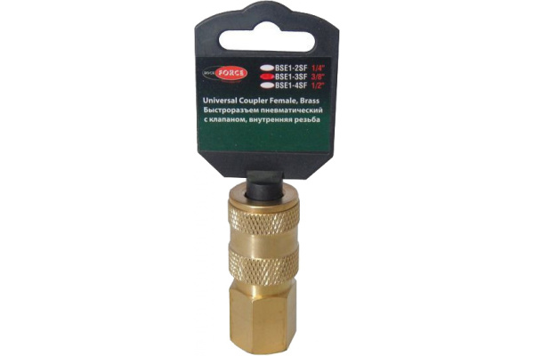 Пневматический быстроразъем с клапаном Rockforce внутренняя резьба 3/8" в держателе RF-BSE1-3SF
