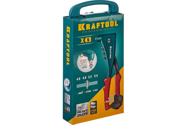 Заклепочник с литым корпусом Kraftool "X-5F" 2.4-4.8 мм - алюминий и сталь, 2.4-4.0 - неж сталь, в кейсе, с набором заклепок 31173-H6_z01 Заклепочник с литым корпусом Kraftool "X-5F" 2.4-4.8 мм - алюминий и сталь, 2.4-4.0 - неж сталь, в кейсе, с набором заклепок 31173-H6_z01