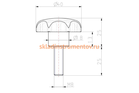 Звездообразная рукоятка KIPP K0155.4081X25