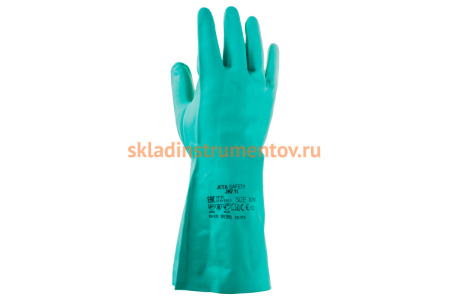 Нитриловые химически стойкие перчатки Jeta Safety размер 9/L JN711-L