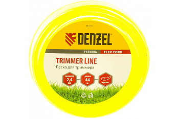 Леска для триммера круг 2,4 мм х 44 м блистер FLEX CORD DENZEL 96119