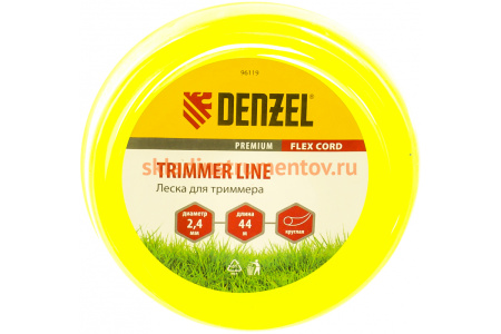 Леска для триммера круг 2,4 мм х 44 м блистер FLEX CORD DENZEL 96119
