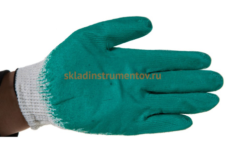 Мужские перчатки х/б с одинарным латексным покрытием Archimedes STABI 91978