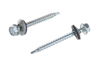 Саморезы Зубр для крепления кровельных материалов к деревянной обрешетке, оцинкованные, 4,8x50мм, 250шт 4-300315-48-050