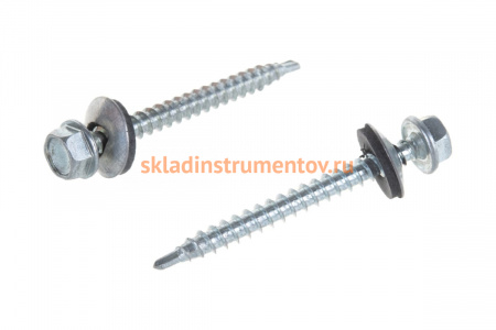 Саморезы Зубр для крепления кровельных материалов к деревянной обрешетке, оцинкованные, 4,8x50мм, 250шт 4-300315-48-050