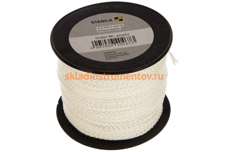 Шнур каменщика STABILA белый 2,0 мм х 100 м 40467